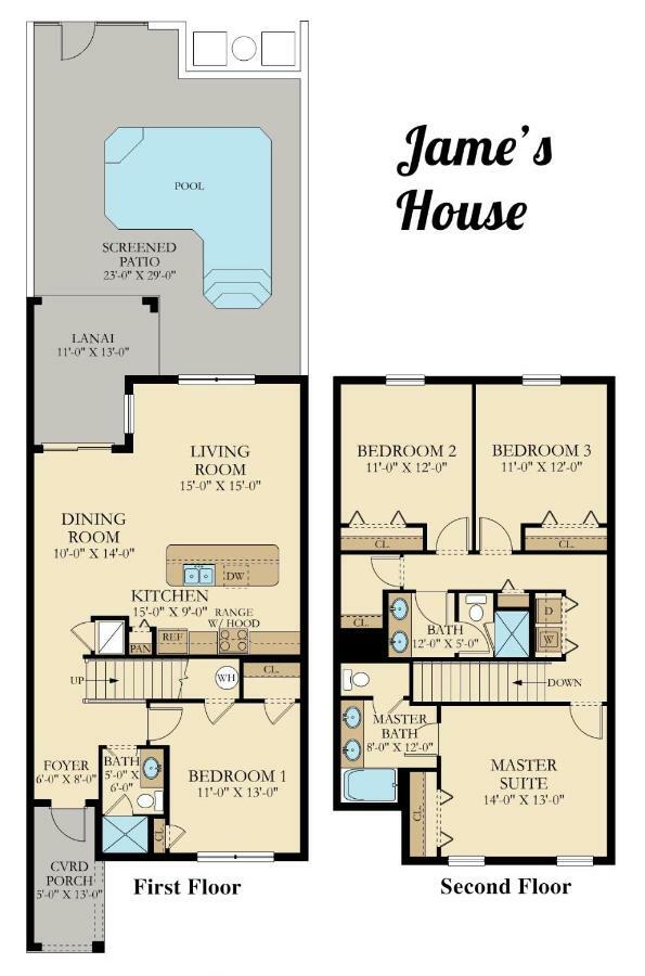 C - New 4 Bedroom Home - 5 Miles To Disney - Free Water Park - Private Pool كيسيمي المظهر الخارجي الصورة