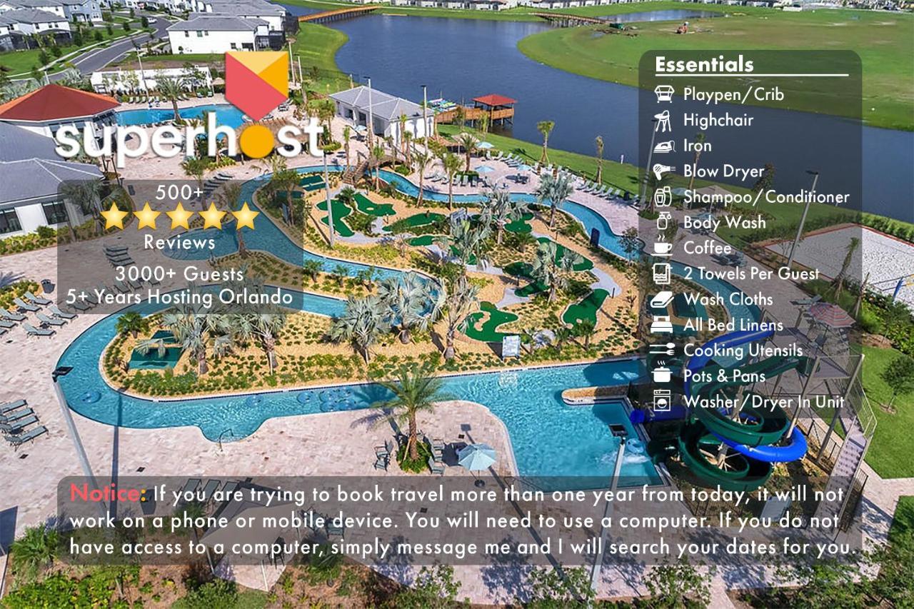 C - New 4 Bedroom Home - 5 Miles To Disney - Free Water Park - Private Pool كيسيمي المظهر الخارجي الصورة